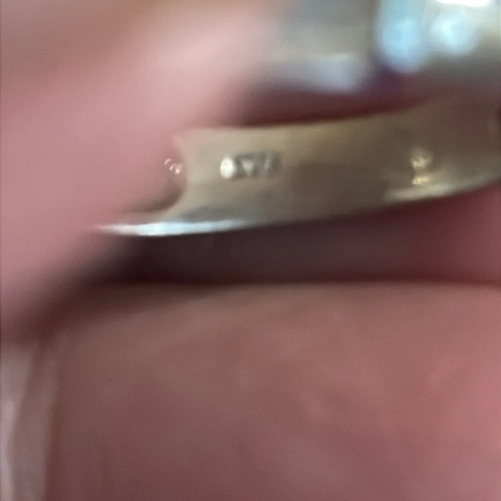Estate cocktail ring CZ 925 signed FAS  sterling 7”